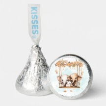 Bébé mignon éléphant Genre Neutre Baby shower jume