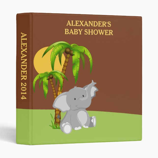 Bébé mignon éléphant photo Album Classeur (Devant/Côté)