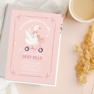 Bébé mignon est en route invitation pour baby show