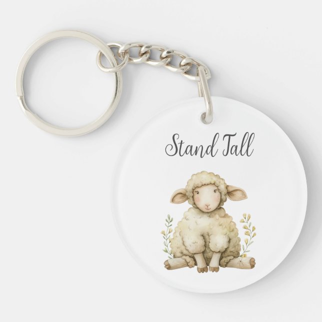 Bébé mignon mouton animal citation stand haute ron (Devant)