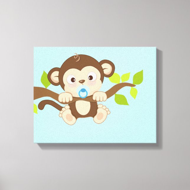 Bébé mignon Petit Singe Papiers en toile (Recto)
