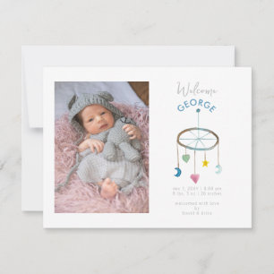 Bébé mignon photo mobile Faire-part bébé