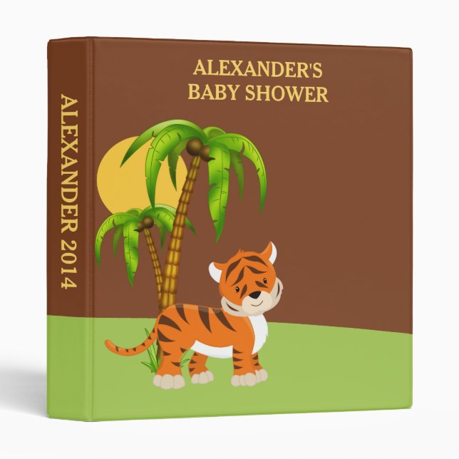 Bébé mignon tigre photo Classeur d'album (Devant/Côté)