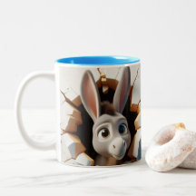 Bébé mignonne 3D Donkey Hot Coca Café Animaux Mug