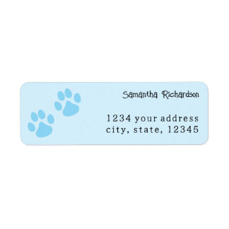 Bébé mou Bleu Pawprint animal