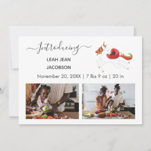 Bébé noir mignon photo Faire-part de naissance Uni