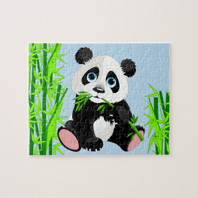 Bébé Panda Ours Jeu Puzzle (Horizontal)