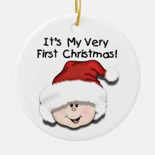 Bébé Père Noël premier ornement de garde de Noël