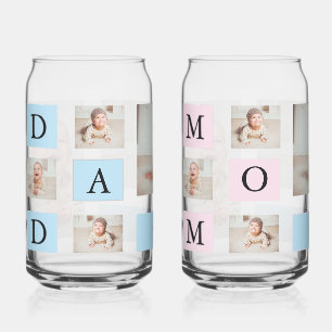 Bébé personnalisé & DAD & Baby & MOM Can Glass