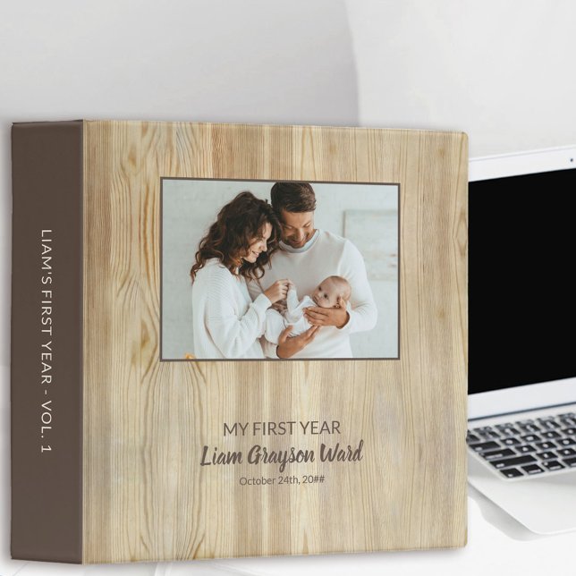 Bébé Photo Album Wood Grains Look 3 Classeur annea (Créateur téléchargé)