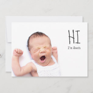 Bébé photo simple mignonne Faire-part de naissance