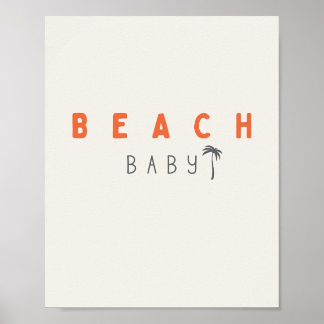 bébé plage. Affiche & Imprimés (Devant)