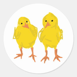 Bébé Poussins Pâques Peeps Peinture Stickers