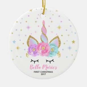 Bébé premier ornement de Noël Unicorn ornement