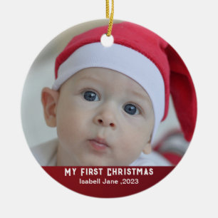 Bébé   Premier ornement photo de Noël