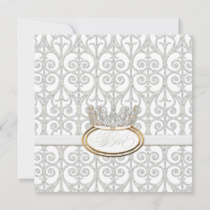 Bébé Princess Crown Baby Shower Invitation