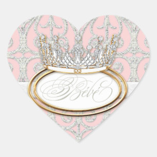 Bébé Princess Crown, Sticker Baby shower fille