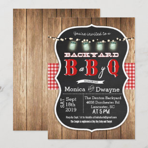 Bébé Q Bébé Couples Q Douche BBQ Invitation