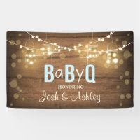 Bébé Q Coed BBQ Baby shower Arrière-plan Bannière