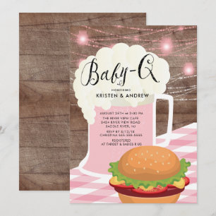 BÉBÉ - Q Filles Baby shower Invitation