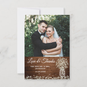 Bébé respirer Mason Jar Carte de remerciements pho