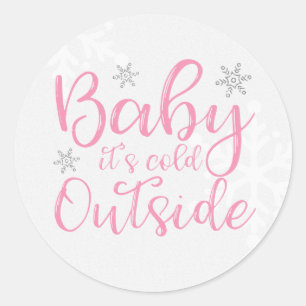 Bébé rose C'est froid Stickers extérieurs
