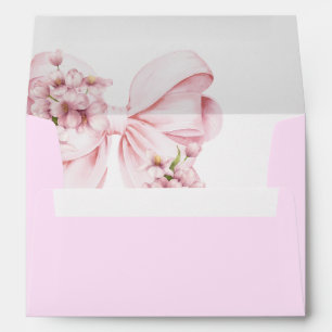 Bébé rose en fleurs Enveloppe colorée