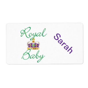 Bébé royal avec pourpre et couronne or