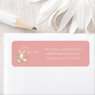 Bébé Saupoudrer Bunny Baby shower rose