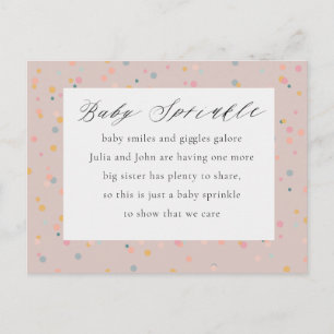 Bébé saupoudrer l'invitation carte postale