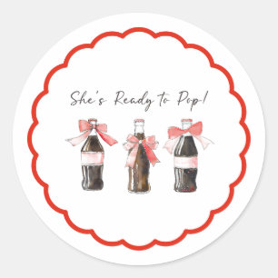 Bébé Soda Rouge Prêt à éclater 3" Autocollant Rond