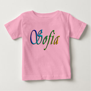Bébé Sofia, Nom, Logo, T-shirt rose pour filles