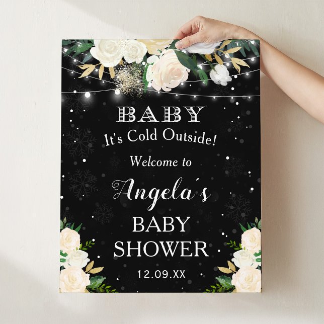 Bébé son froid à l'extérieur Baby shower Affiche d (Créateur téléchargé)