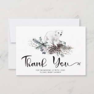 Bébé son froid à l'extérieur du baby shower carte 