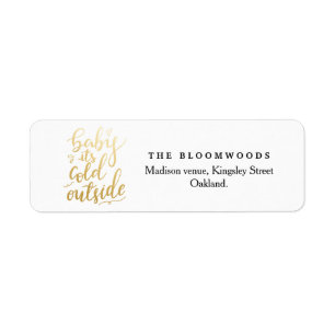 Bébé Son Froid À L'Extérieur Faux Gold Foil