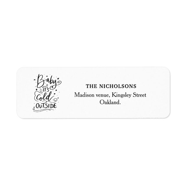 Bébé Son Froid À L'Extérieur Script manuscrit (Devant)