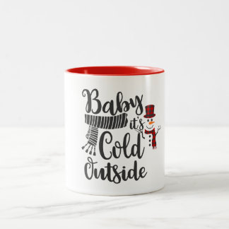 Bébé son froid dehors Snowman Mug