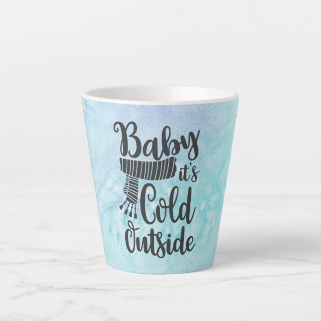 Bébé son froid dehors Snowman Mug (Devant)