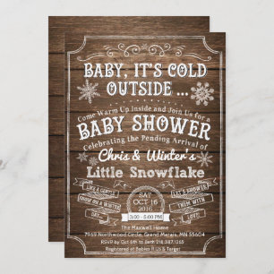 Bébé son invitation en bois extérieure froide de