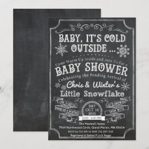 Bébé son invitation extérieure froide de baby