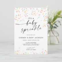 Bébé Sprinkle Douche Invitation Confetti Sprinkles