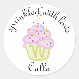 Bébé Sprinkle Douche Stickers Cupcake