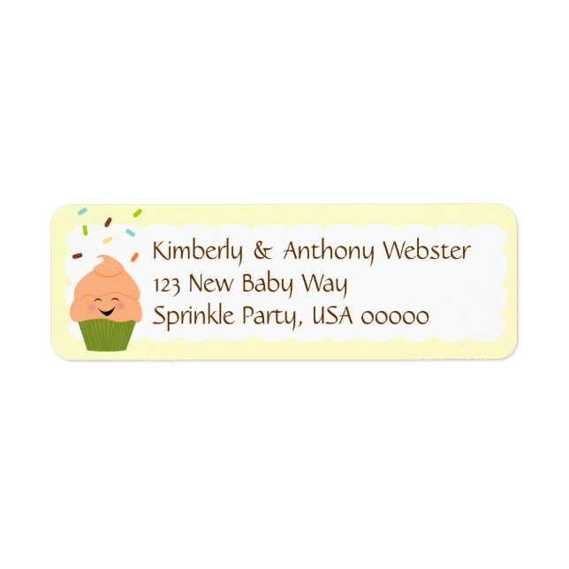 Bébé Sprinkle Sexe Neutre Adresse de retour Lable (Devant)