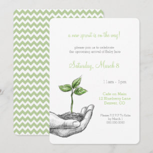 Bébé Sprout Shower Invitation