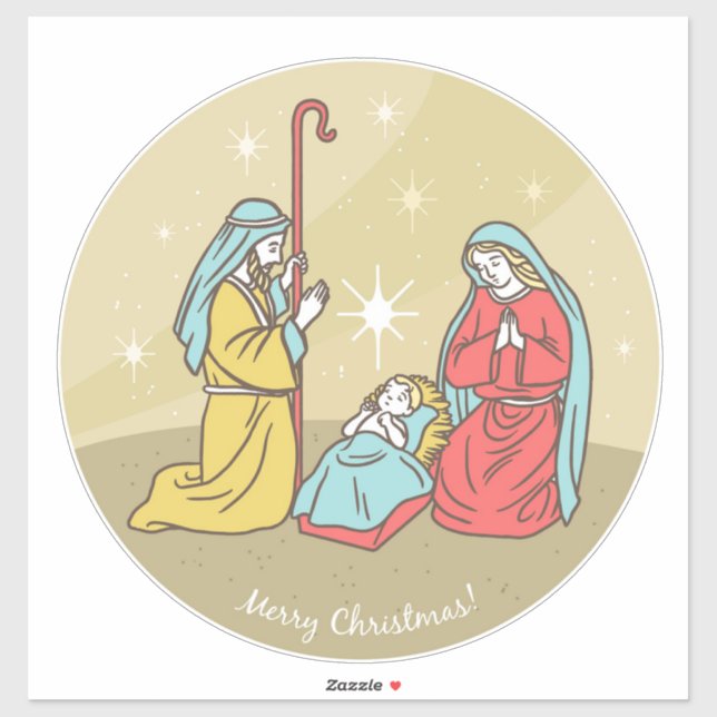 Bébé Sticker Jésus (Feuille)