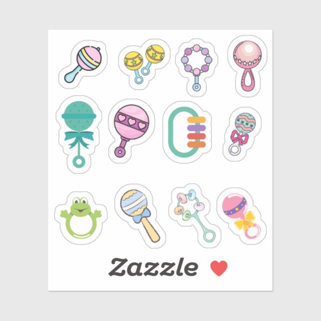 Bébé Stickers de bétail (Feuille)