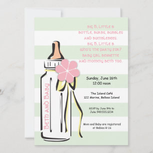 Bébé sucré Invitation à la douche en bouteille