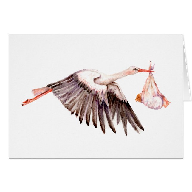 Bébé sur la cigogne (Devant horizontal)