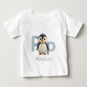 Bébé T-shirt éducatif pour enfants avec lettre P Pingou