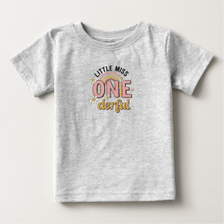 Bébé T-shirt Groovy Little Miss Merveilleuse pour le 1e